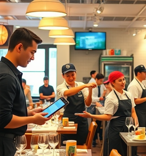 Enhanced staff efficiency with restaurant queuing system