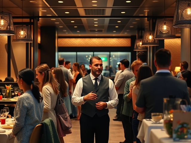 Restaurant peak hour crowd management with queuing system
